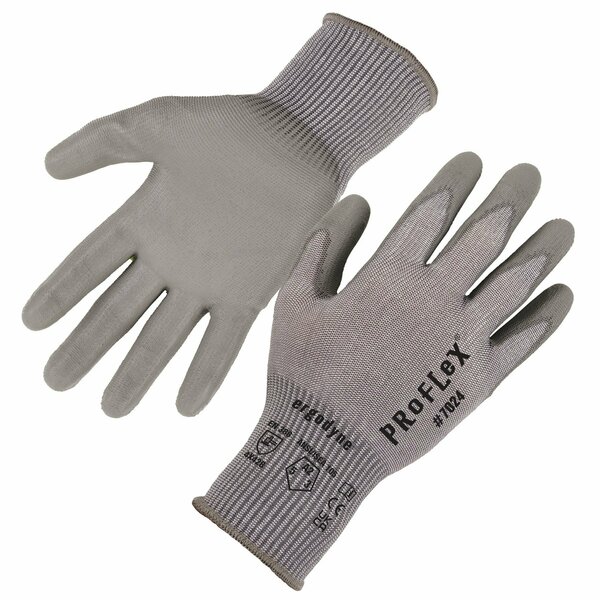 Proflex By Ergodyne XS Gray ANSI A2 PU Coated CR Gloves 7024